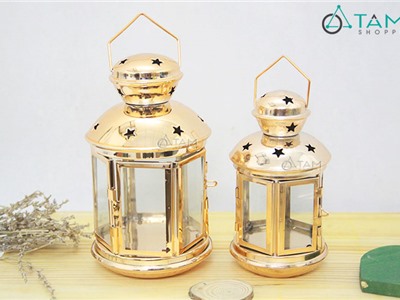 Đèn nến IKEA ánh kim vàng số 19